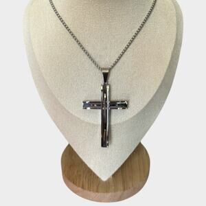 Men Stainless Steel Cross Pendant